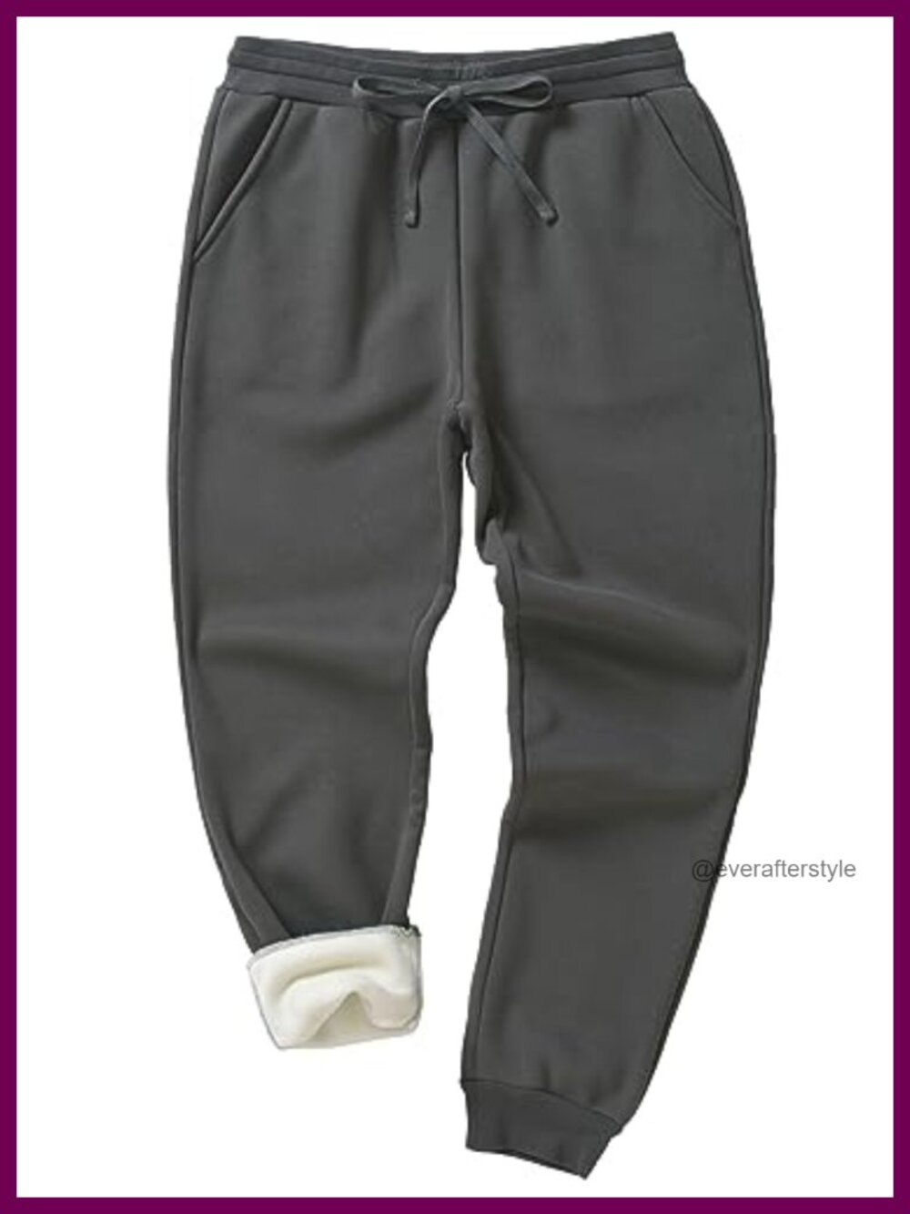 Tall Fleece Lined Sherpa Sweatpants Cuffed Jogger Pants 34" Inseam